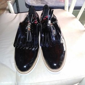 Zara Blucher Black Platforms